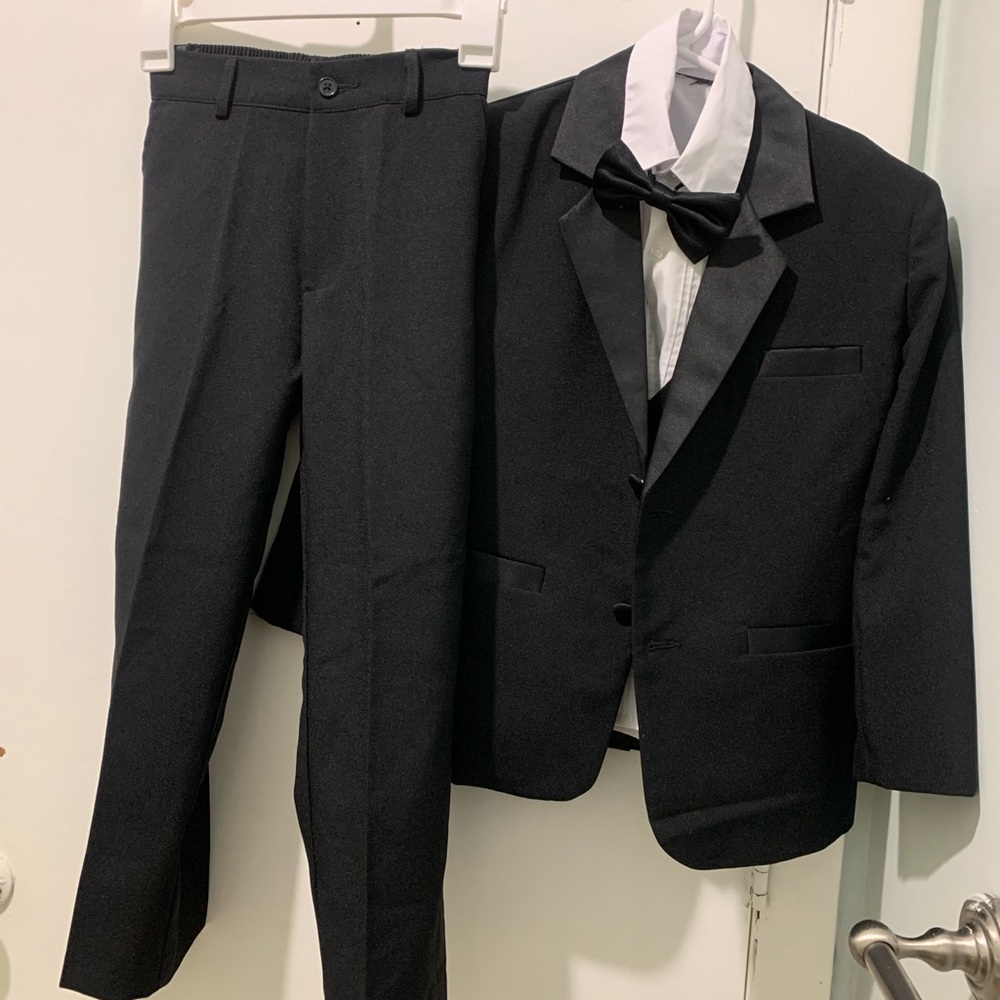 Kids Classic Black Suit with Bow Tie